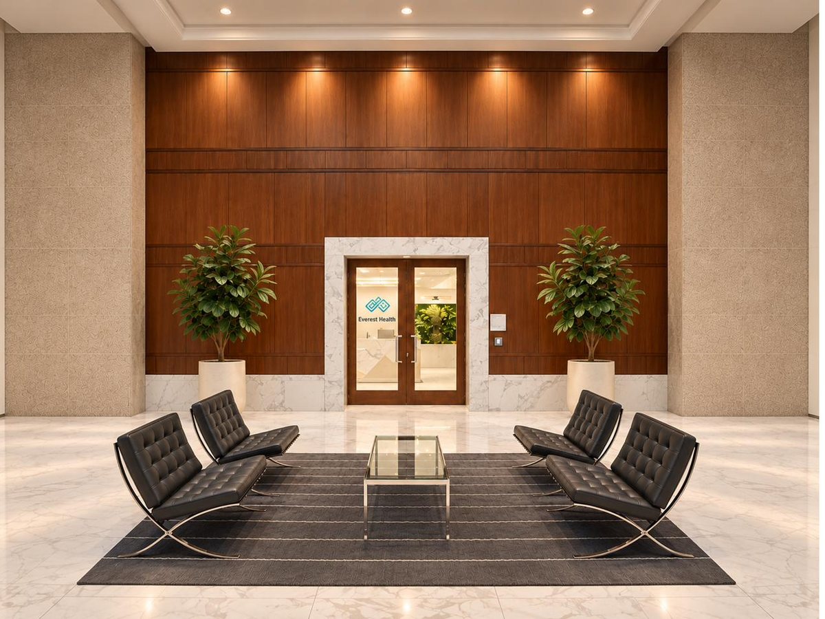 The entrance lobby at Everest Health