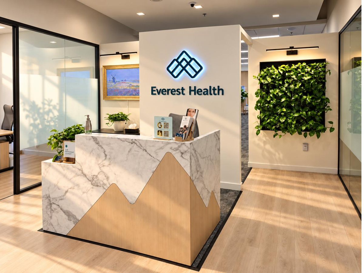 The reception at Everest Health